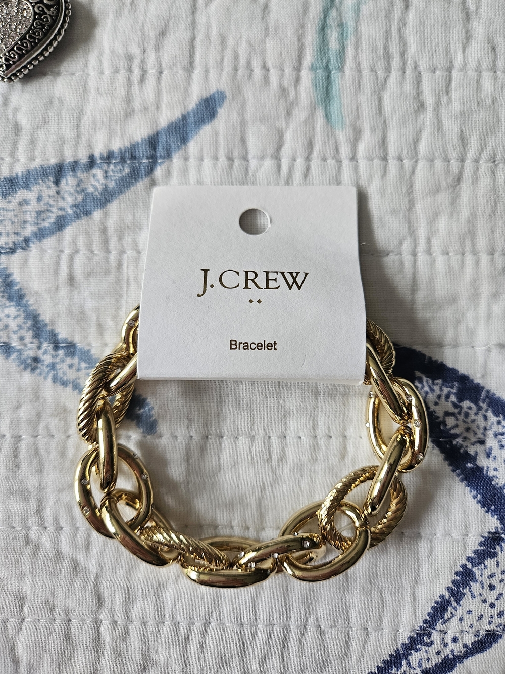 J. Crew Factory Gold Twisted Link Bracelet